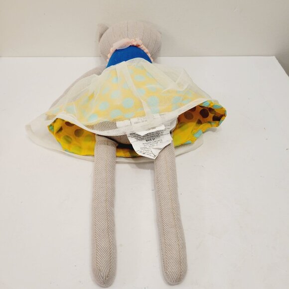 Pillowfort Cat Princess Ballerina 18” Long Gray Plush Star Blue Decor Toy - Picture 3 of 4